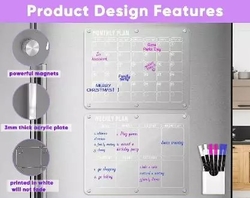 Magnetic planning calendar on the fridge REUSABLEPLAN