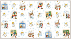 Wrapping paper Czech Christmas white