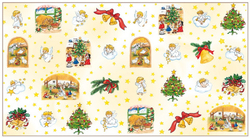 Wrapping paper Czech Christmas yellow