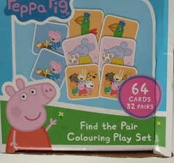 PEPPA PIG - a memory game on a journey with coloring books