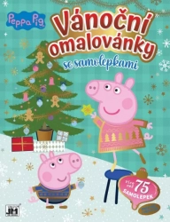 Peppa Pig - Vánoční omalovánky se samolepkami