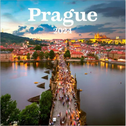 Všimnite si kalendár Praha 2024, 30 × 30 cm