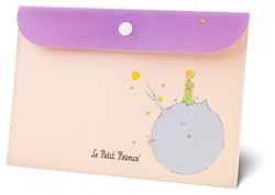 Plastic pocket with flap little prince A5