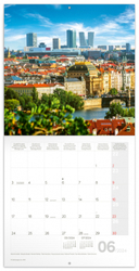 Hinweis Kalender Prag 2024, 30 × 30 cm