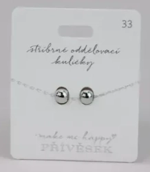 Přívěsek MAKE ME HAPPY Stříbrné oddělovací kuličky