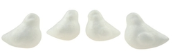Pieces of polystyrene birds 4 cm, 4 pcs in a bag 