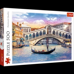 Puzzle Most Rialto, Benátky / 500 dílků -  poškozená krabice