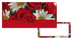 Roter Rosengeldumschlag