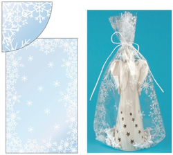 Transparenter Beutel mit Flockenrand (Engel)