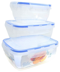 Plastový box na potraviny set 3ks - Transparentní