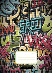 School workbook 444 graffiti lined