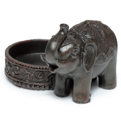 Kerzenständer mit Holzeffekt Peace of the East Elephant (Puckator)