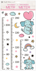 Sticker Children's meter - elephant
