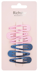 Clips mit Glitzer 5 cm 6 Stück 