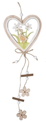 Wooden heart with goose 