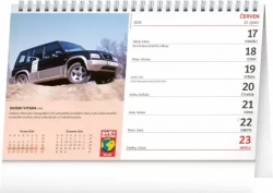 Stolní kalendář Svět motorů – Auta, která jsme milovali 2024, 23,1 × 14,5 cm
