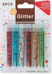 Loose glitter wheels 6 shades of 3.3 g each 