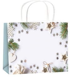 Christmas gift bag with glitter stars