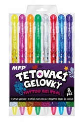 Tetovací pera gelová - set 8ks