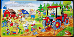 Tractor and animals on the farm - book puzzle