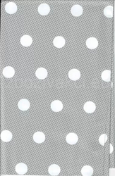 Tablecloth school on the bench polka dots in gray