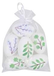 Eggs 6 cm, 6 pcs in an organza bag 