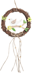 Wicker wreath 18 cm with a bird