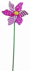 Pinwheel with polka dots and stripes