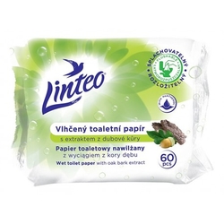 Moistened toilet paper LINTEO with oak bark 60 pcs