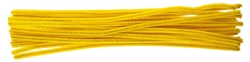 Yellow hairy modeling wires 29cm, 16pcs in bag