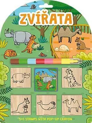 Zvířata - Razítka 5+1 s voskovou - poškozené