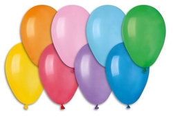Balloons pastel, 19 cm, 10 pcs in a package, mix of colors