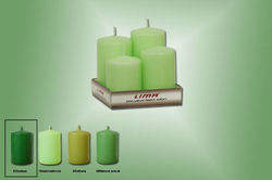 Advent candle 5cm green