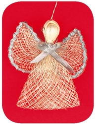Angel with silver trim on the wings 9cm