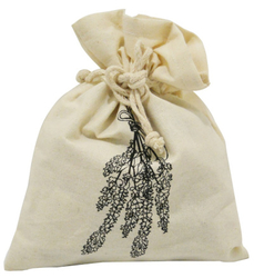 Fabric bag with herb print