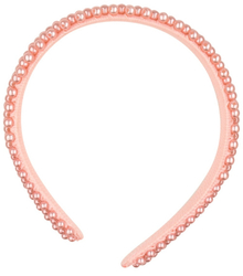 Rosa Stirnband mit Perlen
