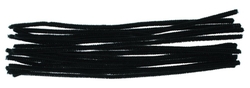 Černé chlupaté modelovací drátky 29cm,16ks v sáčku