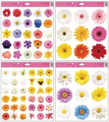 Okenné fólie 30 x 33,5 cm, farebné kvety