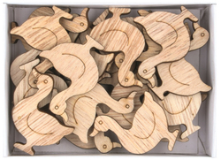 Wooden goose with glue 24 pcs