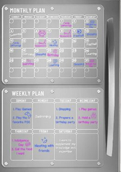 Magnetic planning calendar on the fridge REUSABLEPLAN