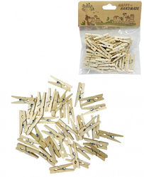 Natural wooden pegs 2.5 cm