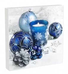 Servietten weihnachtliches blaues Motiv