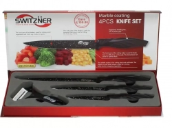 Switzner 4-piece kitchen knife set with ceramic coating