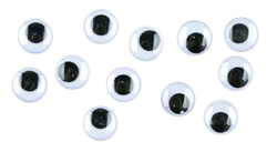 Movable eyes 10mm, 12 pcs in a package