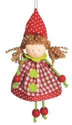 Cloth doll for hanging 14 cm