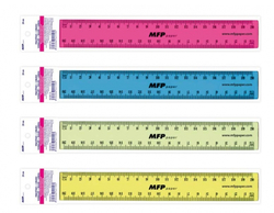 Colored ruler 20 cm
