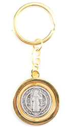 Key pendant with medal st. Benedict