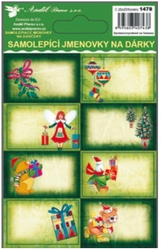 Selbstklebende Geschenkanhänger mit Prägung 8 Stück grün 13 x 8,5 cm