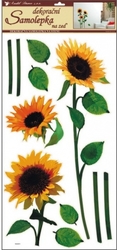 Wandaufkleber drei Sonnenblumen 60x32cm