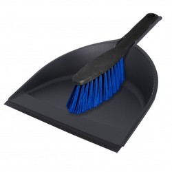 Broom and shovel with Clip rubber bar